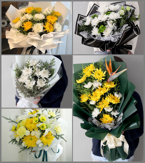 河北沧州吴桥县铁城镇白事花束代送